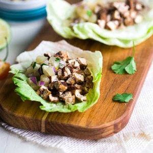 Vegetarian Lettuce Wraps with Jerk Grilled Tofu recipes