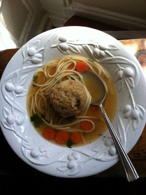 Vegetarian Matzah Ball Soup