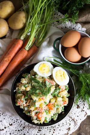 Vegetarian Olivier salad (Salada Russa) recipes