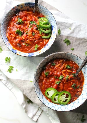 Vegetarian Orzo Chili