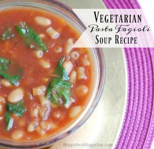 Vegetarian Pasta Fagioli Soup Recipe