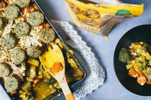 Vegetarian Pot Pie Casserole with Broccoli
