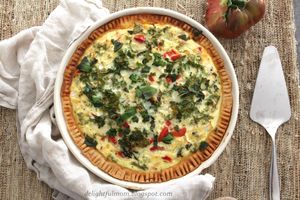 Vegetarian Quiche With Fresh Tomatoes, Spi