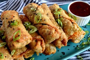 Vegetarian Spring Rolls with Homemade Sweet & Sour Sauce ...