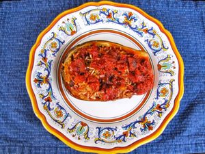 Vegetarian Stuffed Eggplant (Sheik Mahshi)