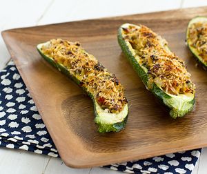 Vegetarian Stuffed Zucchini with Parmesan Panko recipes