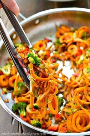 Vegetarian Sweet Potato Noodles Stir-Fry recipes