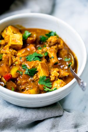 Vegetarian Tofu Cashew Coconut Curry