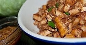 Vegetarian Tofu Lettuce Wraps