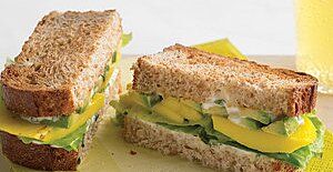 Avocado and Mango Sandwiches with Cilantro-Lime Mayonnaise